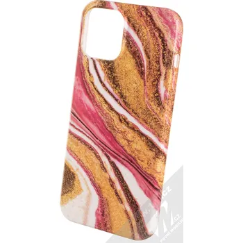 Pouzdro na mobilní telefon 1Mcz Trendy Mramor TPU ochranný kryt pro Apple iPhone 12 Pro Max zlatá růžová (gold pink)