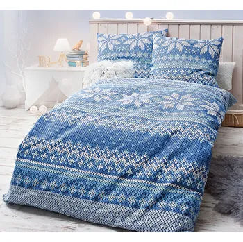 Povlečení Weltbild Povlečení Odda, modré, 135 x 200 cm 776376