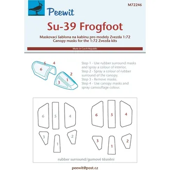 Plastikový model Peewit 1/72 Canopy mask Sukhoi Su-39 Frogfoot (ZVE)