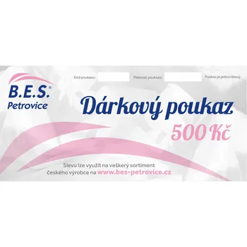 Dárkový potravinový koš B.E.S. - Petrovice, s.r.o. Dárkový poukaz v hodnotě - 500 Kč