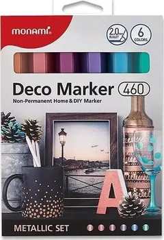 Monami Deco Marker 460 2 mm 6 ks Metallic