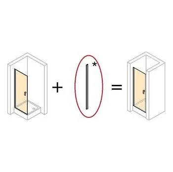 Sada koupelnových doplňků HÜPPE HU. DESIGN ELEGANCE doplňkový set pro niku, stříbrná mat