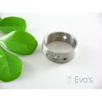 Prsten Prsten ocelový s motivy hvězdičky 63