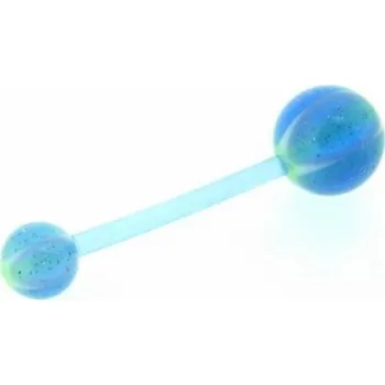 Piercing UV Piercing banánek modrý