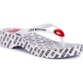 Dámské pantofle LOVE MOSCHINO Logo žabky 40 EU Černá