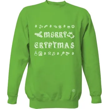 Pánská mikina Mikina bez kapuce Unisex s potiskem Happy Cryptmas pánské