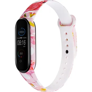 Sportovní měřič Xiaomi Mi Band 5/6 náhradní náramky - Plameňák MBSCZ-5PLAM