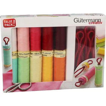 Nit sada nití Gütermann 10ks + spony na spodní cívky
