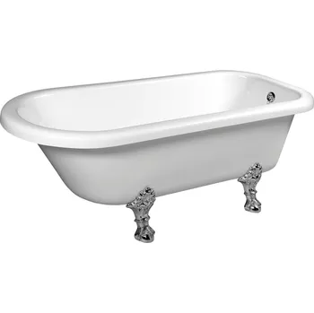 Vana Foxtrot volně stojící vana 170x75x64 cm, nohy chrom mat, bílá 68122