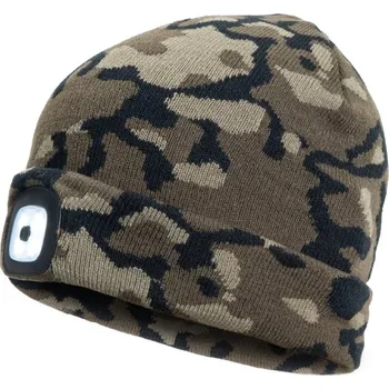 Čepice Červa Deel LED šedá kamufláž uni