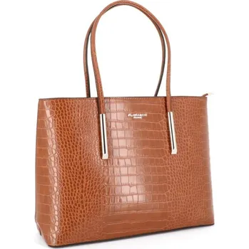 Kabelka Dámská hnědá vzorovaná kabelka Flora & Co 8001 (Moderní dámská kabelka Flora & Co)