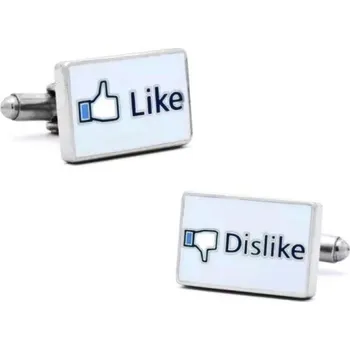 Manžetový knoflíček Manžetové knoflíčky s facebookovými tlačítky Like, Dislike - Líbí, Nelíbí
