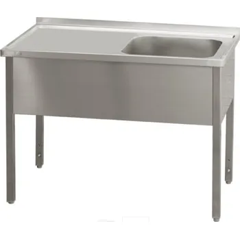 Nerezový dřez Stůl pracovní jednodřez MSJOL 140x70x90 REDFOX