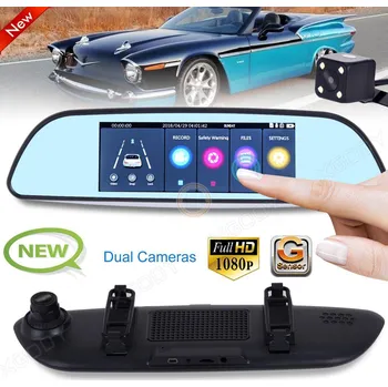 Kamera do auta ZÁZNAMOVÁ A COUVACÍ KAMERA VE ZPĚTNÉM ZRCÁTKU, S DOTYKOVÝM DISPLEJEM