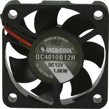 Průmyslový ventilátor QuickCool QC4010B12H axiální ventilátor, 12 V/DC, 12.23 m³/h, (d x š x v) 40 x 40 x 10 mm, QC4010B12H
