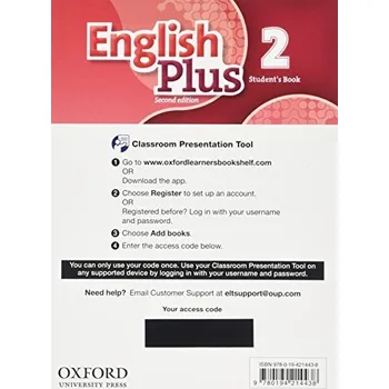 Anglický jazyk English Plus Second Edition 2 Classroom Presentation Tool Student´s eBook Pack (Access Code Card) -