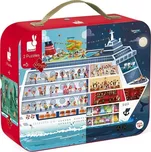 Janod Puzzle v kufříku 2v1 Plavba po moři 300 dílků
