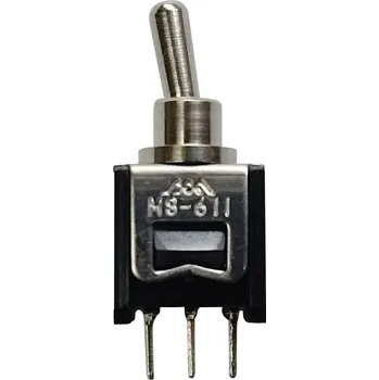 vypínač TRU COMPONENTS 701505 611A páčkový spínač 250 V/AC 0.15 A 1x zap/zap s aretací 1 ks