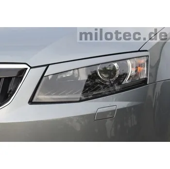 Tuning Kryty světlometu - mračítka Škoda Octavia III, 2013->, i pro RS, černé , Milotec, pouze pro Xenon sv (15.3 601 04)