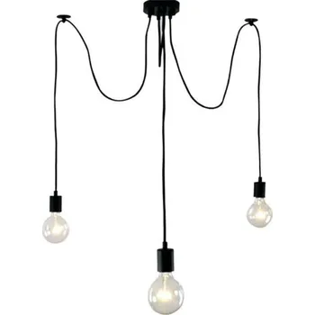 STROPNÍ SVÍTIDLO LUSTR 3xE27 - ČERNÉ