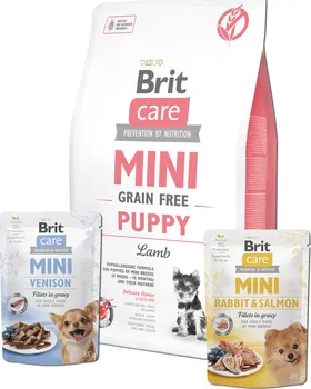 Krmivo pro psa Brit Care Mini Grain Free Puppy Lamb 2 kg set
