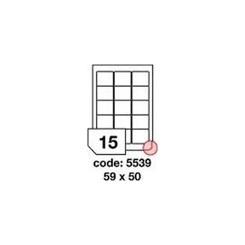 Papír Bílé opacitní - krycí etikety Rayfilm R0103.5539F, 59x50 mm, 1.000 listů A4, 15000 etiket