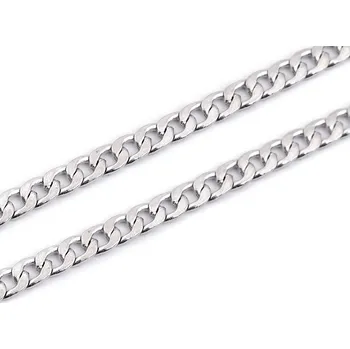 Kabelka Řetízek plochý na kabelky s karabinou délka 117 cm, barva 1 nikl