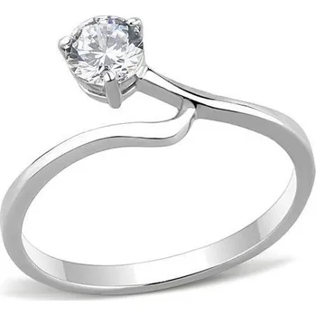 Prsten Šperky4U Ocelový prsten se zirkonem, - velikost 60 - AL-0033-60