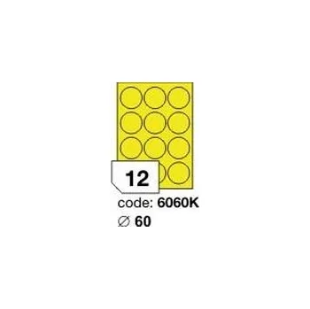 Kancelářské potřeby Žluté samolepicí etikety Rayfilm R0121.6060KD, 60x60 mm, 300 listů A4, 3600 etiket