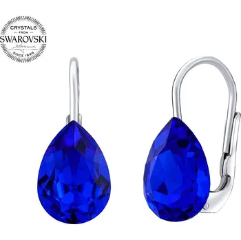 Náušnice SILVEGO stříbrné náušnice se Swarovski® Crystals kapka