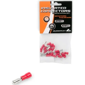 Elektrický konektor AUTOMAX Elektro konektor kulatý izolovaný červený MPD1-156 - 20 ks