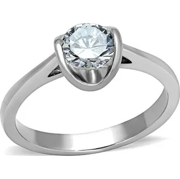 Prsten Šperky4U Ocelový prsten se zirkonem - velikost 52 - AL-0019-52