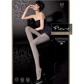 Dámské punčochy GIOVANNA 60den-punčochové kalhoty FIORE black-černé 3-M