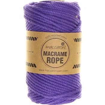 Příze Maccaroni Rope 4 mm fialová 606
