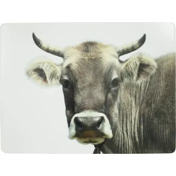 prostírání 4ks pevné korkové prostírání s motivem švýcarské krávy - 30*40*0,4m