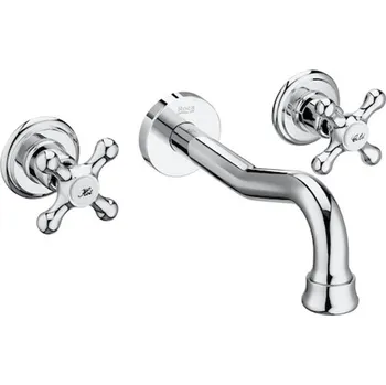 Roca Carmen umyvadlová kohoutková baterie podomítková, 3 otvorová montáž, bez výpusti, chrom (A5A474BC00)