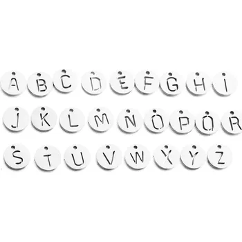 Šperk Šperky4U Drobný kulatý ocelový přívěšek - iniciála - OK1310-E