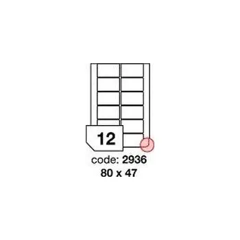 Samolepící etiketa Bílé samolepicí EKO-etikety Rayfilm R0ECO.2936F, 80x47 mm, 1.000 listů A4, 12000 etiket