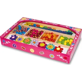 Dřevěná hračka Legler Navlékací ozdoby 1982