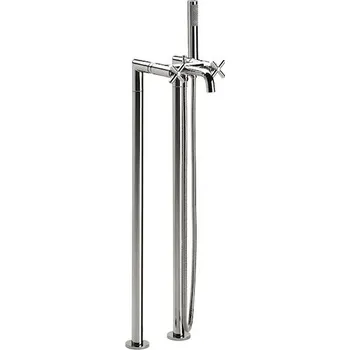 Vodovodní baterie Roca Loft vanová stojánková baterie se sprchovou sadou, chrom (A5A2743C00)