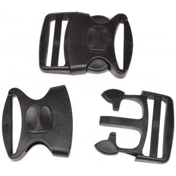 Spona trojzubec s pojistkou průvlek 5cm, barva Černá