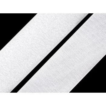 Suchý zip šíře 50mm bílý a černý komplet, barva Bílá