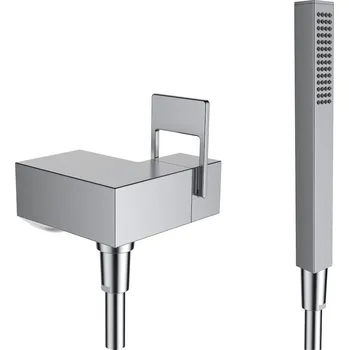 Vodovodní baterie Laufen Quadriga Baterie sprchová nástěnná páková pro podomítkové těleso Simibox, vč. příslušenství, kartáčovaná ocel HF901155441000