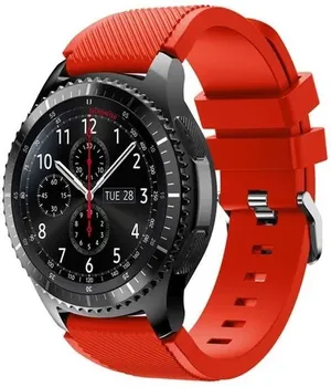 Řemínek na hodinky ESES Silikonový řemínek pro Samsung Galaxy Watch 46 mm/Samsung Gear S3 červený
