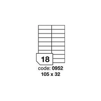 Kancelářské potřeby Bílé lesklé laser etikety Rayfilm R0119.0952F, 105x32 mm, 1.000 listů A4, 18000 etiket