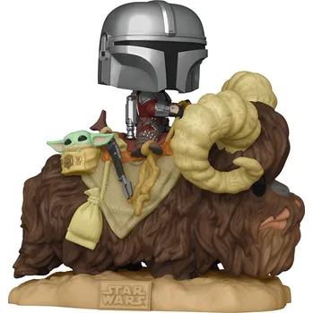 Figurka Star Wars he Mandalorian - POP! Deluxe Vinyl Figure he Mandalorian on Wantha with Child in Bag 9 cm