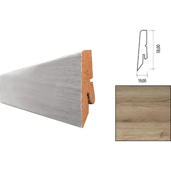 soklová lišta KPP Obvodová lišta Classen LC47, MDF s fólií 2,4 m