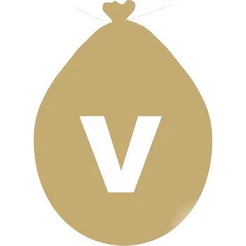 Balónek Balónek písmeno V zlaté balonky.cz ZV