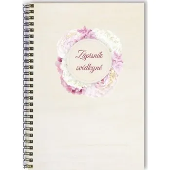 Zápisník Deník svědkyně kruh růží dřevěný - 40 listů