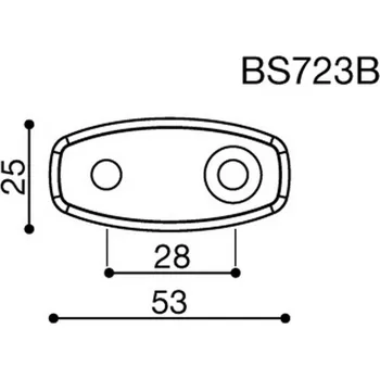 Zrcátko pro motocykl Montážní adaptér Bs723B pro zpětná zrcátka Rizoma do kapotáže - pro motocykly Kawasaki, černý - Černá
